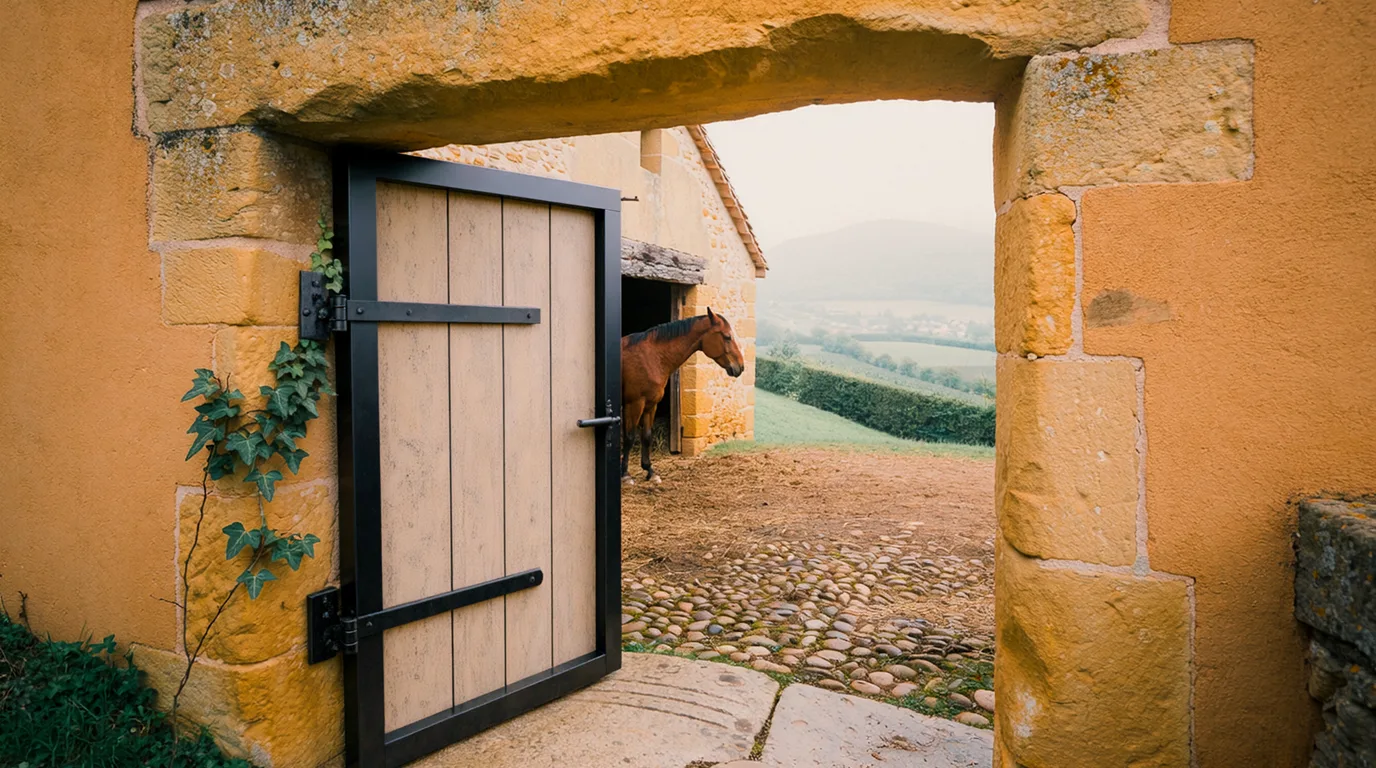 Entrée, Écurie Chafarela, centre équestre à Savigneux